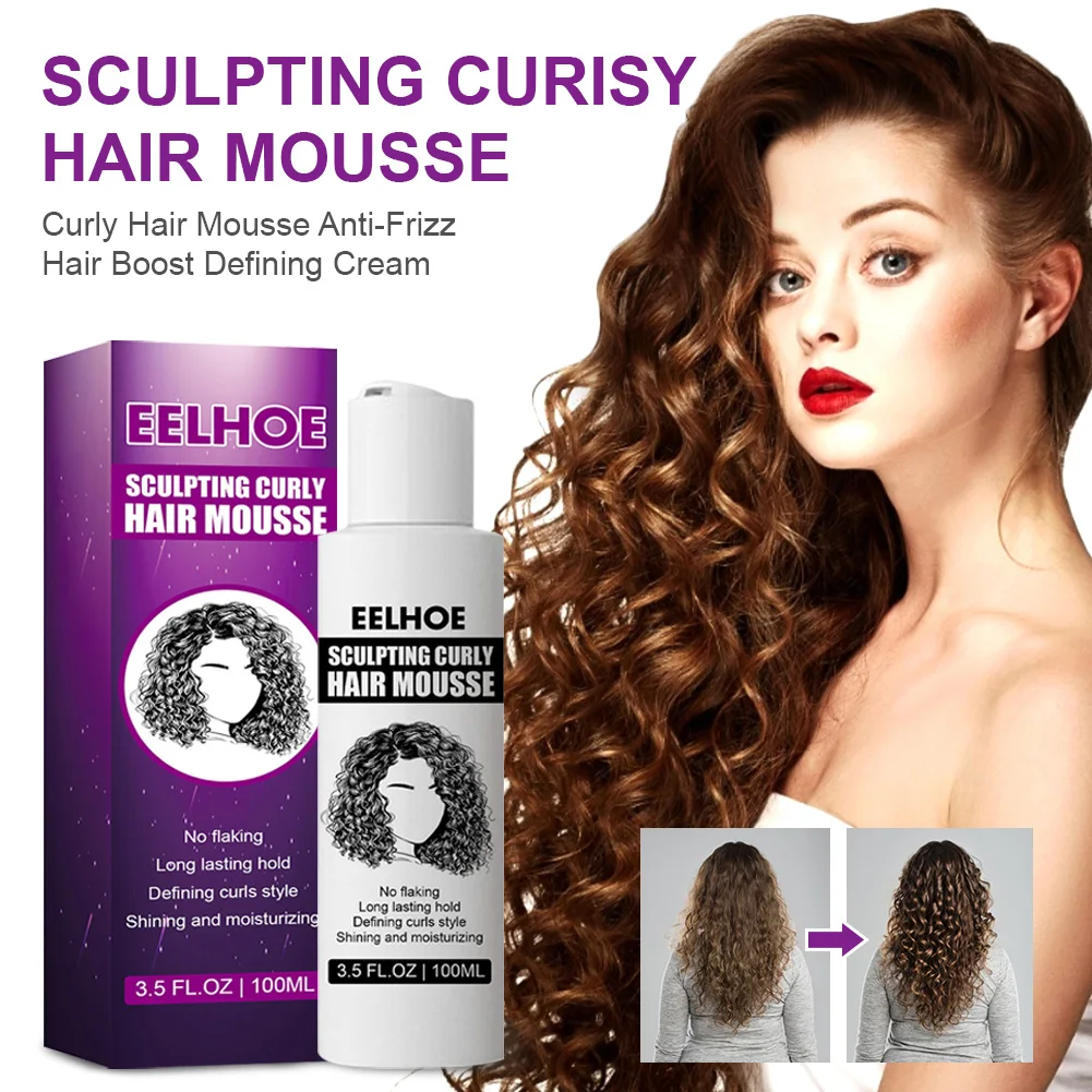 100ml Curly Hair Mousse Anti-Frizz Hair Boost Defining Cream Long Lasting Hold Hair Repair Moisturize Mousse Styling Foam
100ml Curly Hair Mousse Anti-Frizz Hair Boost Defining Cream Long Lasting Hold Hair Repair Moisturize Mousse Styling Foam
