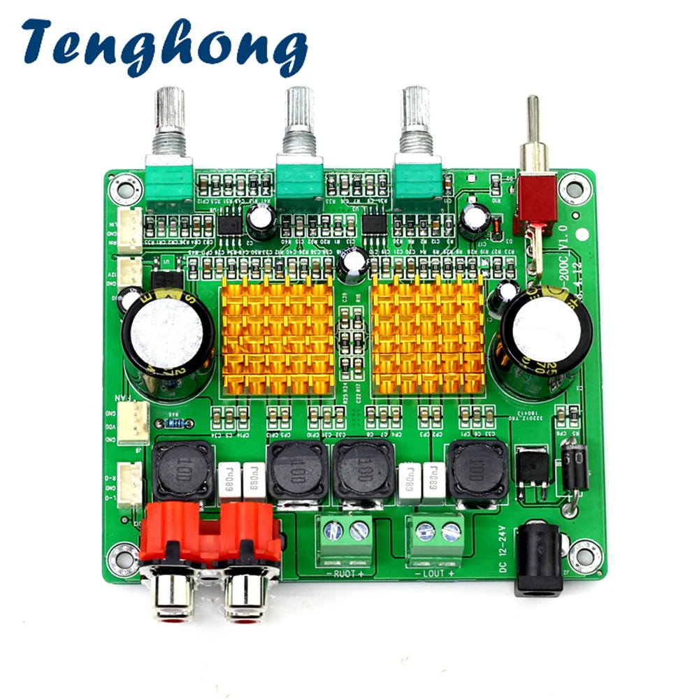Tenghong TPA3116D2 HIFI Digital Class D Power Amplifier Board 100W*2 2.0 Dual Channel High Power Tone Finished Board DC12-24V
Tenghong TPA3116D2 HIFI Digital Class D Power Amplifier Board 100W*2 2.0 Dual Channel High Power Tone Finished Board DC12-24V