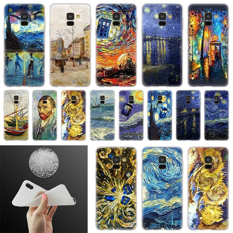 Чехол для телефона Doctor who van gogh Art Samsung Galaxy A10 A20 A30 A40 A50 A60 A70 A6 A8 Plus A7 A9 2018 A3 A5 2017 мягкий