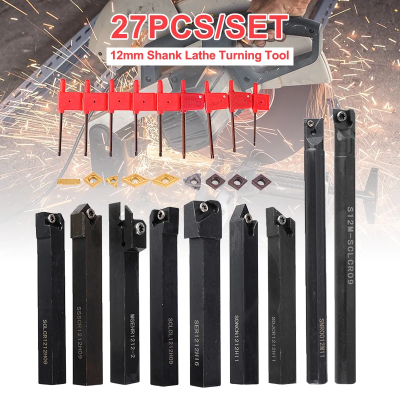 9 Set Lathe Boring Bar Turning Tool Holder 12mm Shank With Carbide Inserts Profiling Bar For Lathe Turning Machine Operations
9 Set Lathe Boring Bar Turning Tool Holder 12mm Shank With Carbide Inserts Profiling Bar For Lathe Turning Machine Operations