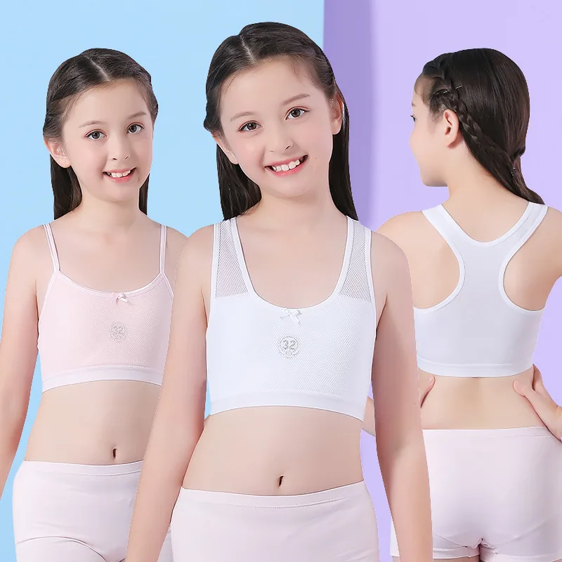 Girls' underwear, developmental period, small vest, wrapped chest, girl's mesh breathable bra, comfortable, soft, and anti-glare
Girls' underwear, developmental period, small vest, wrapped chest, girl's mesh breathable bra, comfortable, soft, and anti-glare