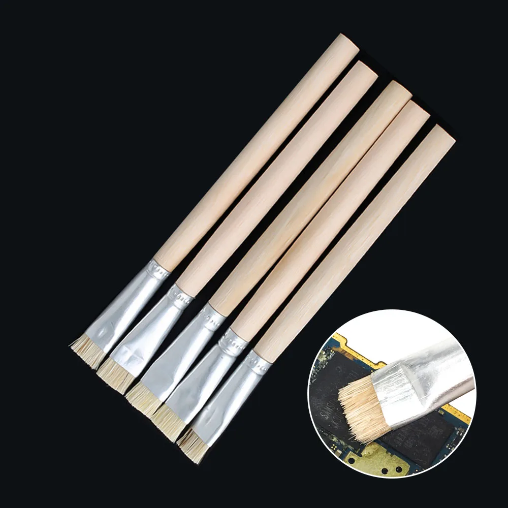 5PCS Wooden Round Handle Harden Short Hair Brush PCB Phone Motherboard Repair CleanerTools Kit Stiff Short Bristle Anti-static
5PCS Wooden Round Handle Harden Short Hair Brush PCB Phone Motherboard Repair CleanerTools Kit Stiff Short Bristle Anti-static