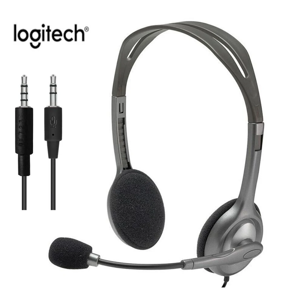 Logitech H110/H111 Office Gaming Stereo Headset with Microphone 3.5mm Wired Music Calling Gamer Headphones For Desktop Laptop PC
Logitech H110/H111 Office Gaming Stereo Headset with Microphone 3.5mm Wired Music Calling Gamer Headphones For Desktop Laptop PC