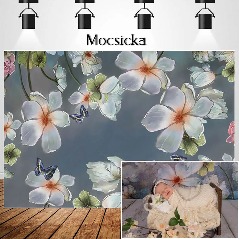 Mocsicka White Flower Butterfly Photography Backdrops Floral Newborn Baby Birthday Portrait Photo Props Studio Booth Background
Mocsicka White Flower Butterfly Photography Backdrops Floral Newborn Baby Birthday Portrait Photo Props Studio Booth Background