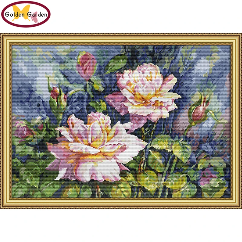GG Vintage Rose Stamped Cross Stitch Patterns 11CT14CT DIY Kits Needlework Embroidery Chinese Cross Stitch Sets for Home Decor
GG Vintage Rose Stamped Cross Stitch Patterns 11CT14CT DIY Kits Needlework Embroidery Chinese Cross Stitch Sets for Home Decor