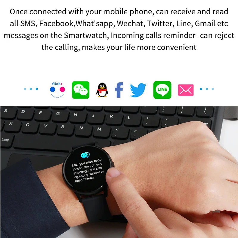 2020 New Color Full screen touch Smart Watch Women men Activity tracker Sport Heart Rate Blood Pressure Waterproof Smartwatch
2020 New Color Full screen touch Smart Watch Women men Activity tracker Sport Heart Rate Blood Pressure Waterproof Smartwatch