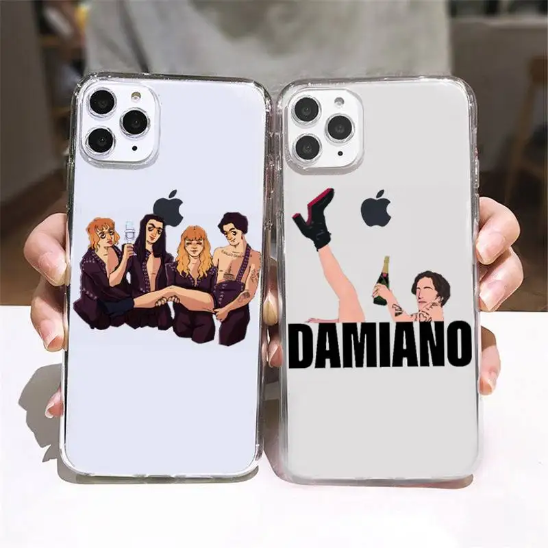 Maneskin Damiano David Phone Case Transparent soft For iphone 5 5s 5c se 6 6s 7 8 11 12 plus mini x xs xr pro max
Maneskin Damiano David Phone Case Transparent soft For iphone 5 5s 5c se 6 6s 7 8 11 12 plus mini x xs xr pro max