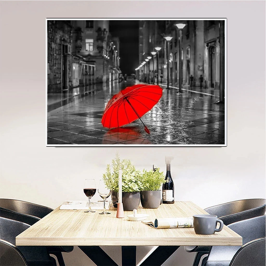 Red Umbrella Street View After The Rain Wall Art Canvas Painting Living Room Modern Home Decor Picture Print Poster No Frame 
Red Umbrella Street View After The Rain Wall Art Canvas Painting Living Room Modern Home Decor Picture Print Poster No Frame
