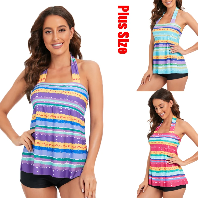 Women Swimwear 2022 New Plus Size S-6XL Sexy Swimsuit Colorful Tankini Shorts Bikini Two Piece Beachwear Push Up Bathing Suit
Women Swimwear 2022 New Plus Size S-6XL Sexy Swimsuit Colorful Tankini Shorts Bikini Two Piece Beachwear Push Up Bathing Suit