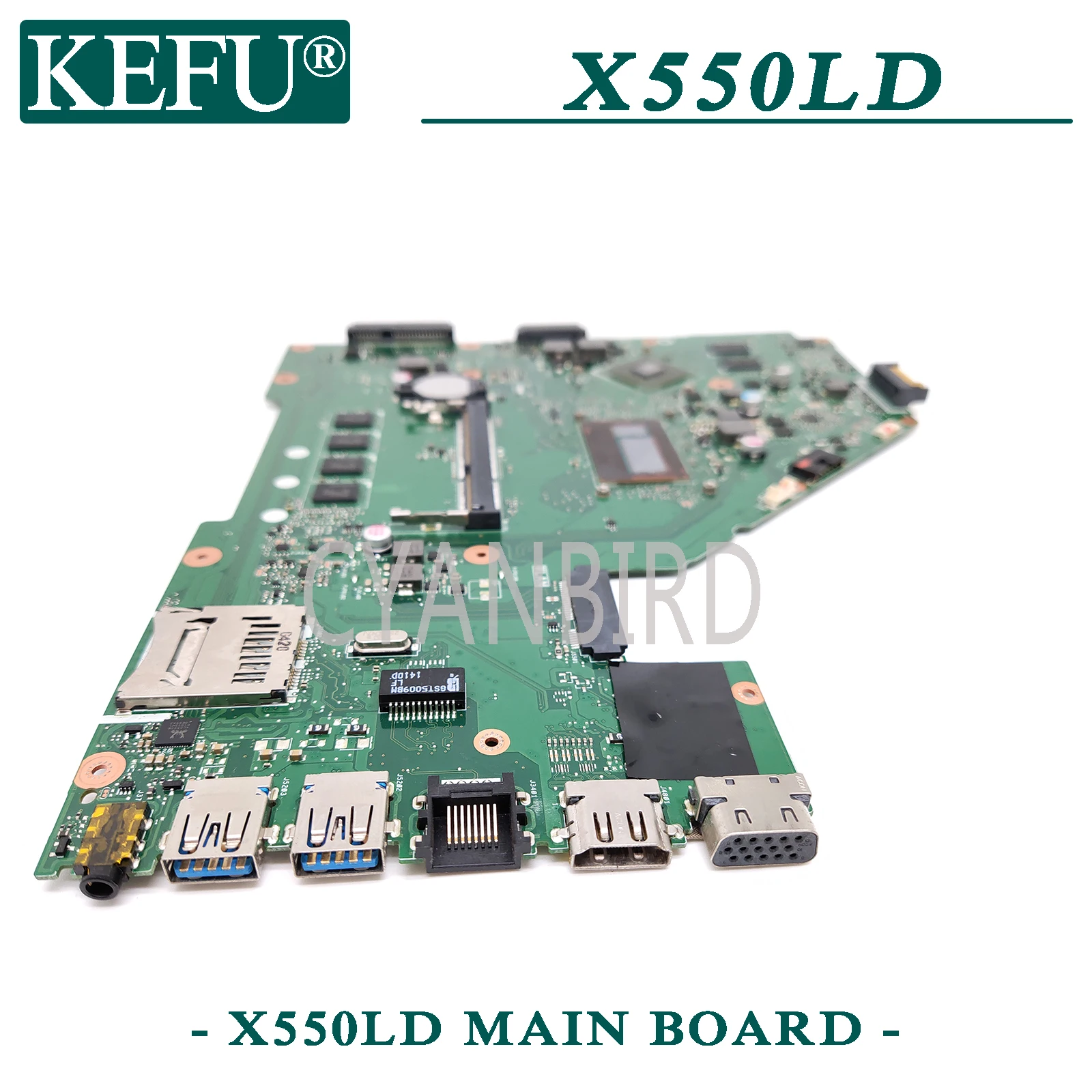 KEFU X550LD original mainboard for ASUS X550LD X550LC X550LN X550L with I3-4010U GT820M LVDS Laptop motherboard
KEFU X550LD original mainboard for ASUS X550LD X550LC X550LN X550L with I3-4010U GT820M LVDS Laptop motherboard