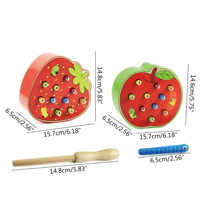 Baby Wooden Toys 3D Puzzle Early Childhood Educational Toys Catch Worm Game Color Cognitive Magnetic Strawberry Apple
Baby Wooden Toys 3D Puzzle Early Childhood Educational Toys Catch Worm Game Color Cognitive Magnetic Strawberry Apple