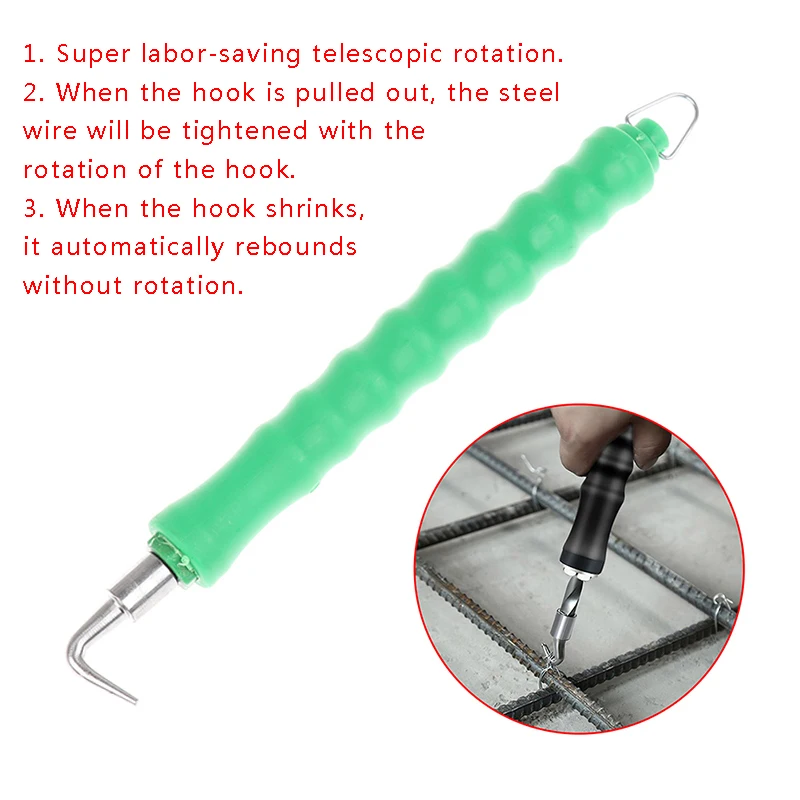 Semi-automatic Steel Bar Hook Rebar Tier Construction Site Winding Tool Wire Knitting Pliers
Semi-automatic Steel Bar Hook Rebar Tier Construction Site Winding Tool Wire Knitting Pliers