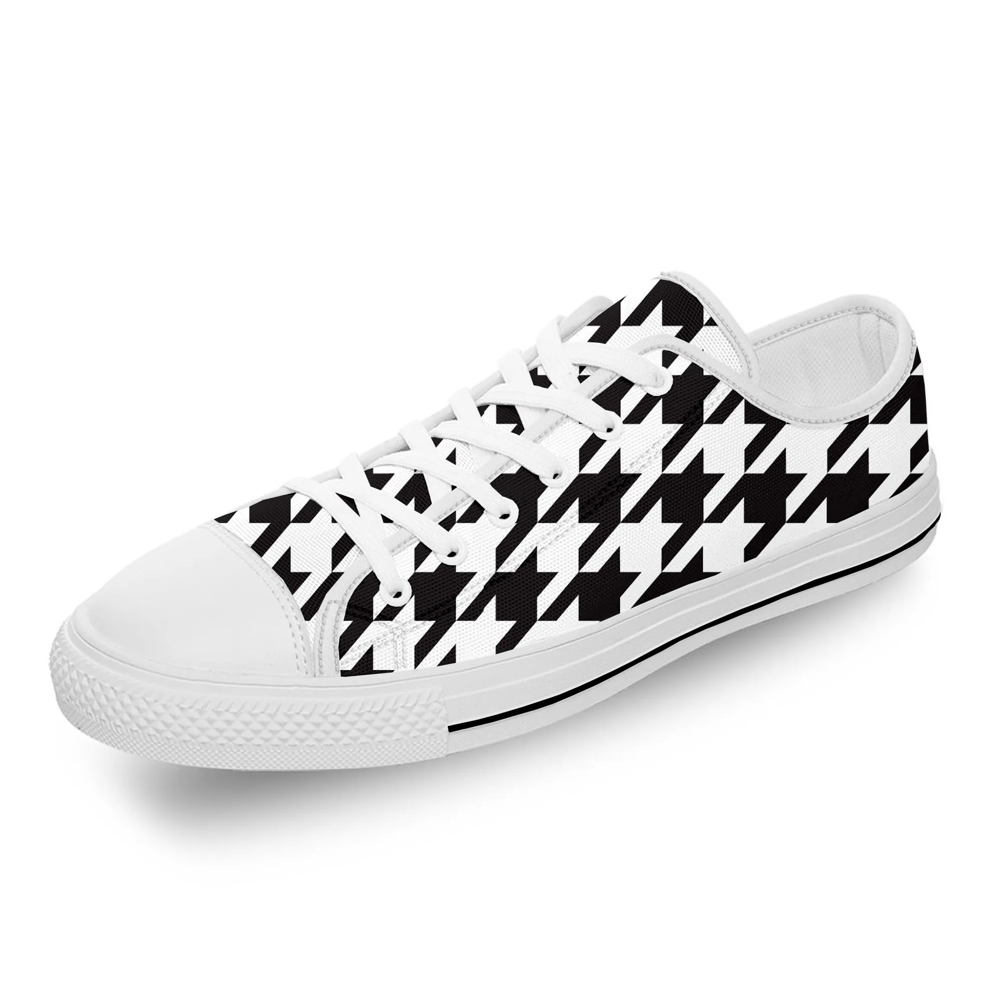 Houndstooth Pattern Aesthetic White Cloth Fashion 3D Print Low Top Canvas Shoes Men Women Lightweight Breathable Sneakers
Houndstooth Pattern Aesthetic White Cloth Fashion 3D Print Low Top Canvas Shoes Men Women Lightweight Breathable Sneakers
