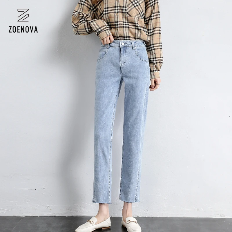 Light Blue High-Waisted Straight Women'S Jeans With Fringed Aesthetic Street Style Denim Trousers Spring Fashion Female Trousers
Light Blue High-Waisted Straight Women'S Jeans With Fringed Aesthetic Street Style Denim Trousers Spring Fashion Female Trousers