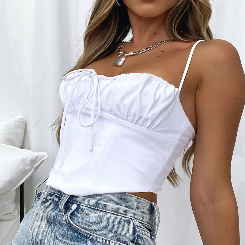 2021 Sexy Slim Tube Top Camisole Women's Solid Color Personalized y2k Scheming Vest crop top women corset Tether Kawaii clothes
2021 Sexy Slim Tube Top Camisole Women's Solid Color Personalized y2k Scheming Vest crop top women corset Tether Kawaii clothes