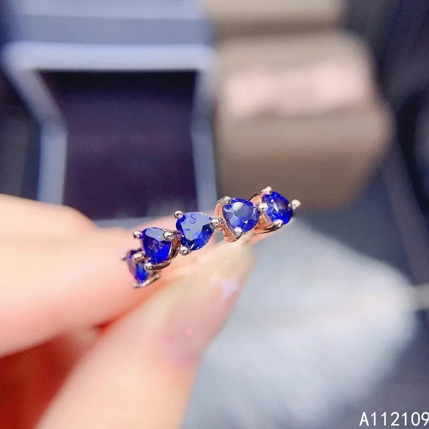 Fine Jewelry 925 Sterling Silver Inset With Natural Gemstone Women's Classic Elegant Heart Sapphire Adjustable Row Ring Support
Fine Jewelry 925 Sterling Silver Inset With Natural Gemstone Women's Classic Elegant Heart Sapphire Adjustable Row Ring Support