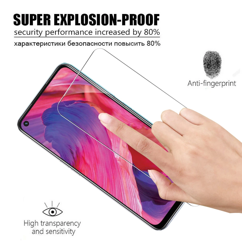 Чехол из закаленного стекла для Oppo A 74 94 54 73 72 91 93 92 53 52 a5 2020 a9 | Мобильные телефоны и