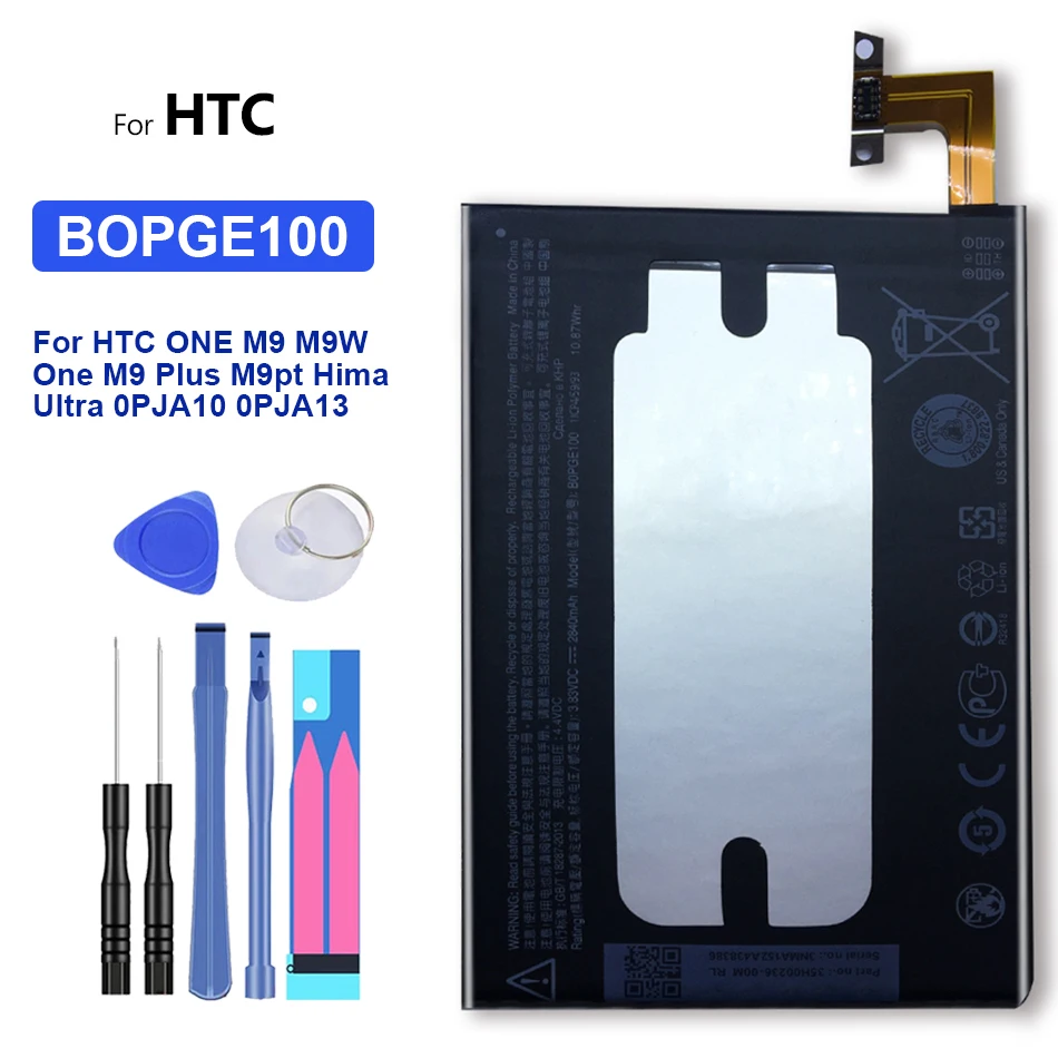 

Battery for HTC ONE M9 M9 M9W One M9 Plus M9Plus M9pt Hima Ultra 0PJA10 0PJA13 Battery BOPGE100 B0PGE100 2840mAh