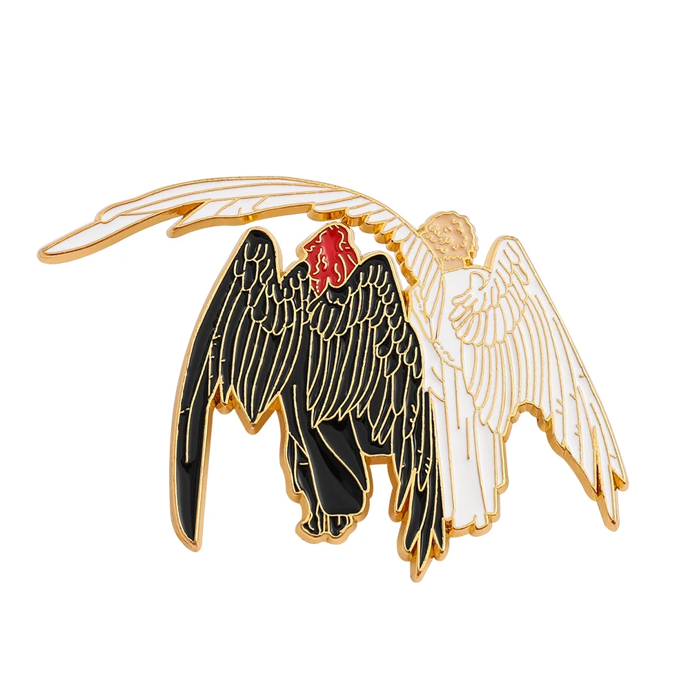 Fashion Black And White Angel Brooch Badge Men And Women Enamel Pin Lapel Pin Accessories Simple And Exquisite Jewelry Gifts
Fashion Black And White Angel Brooch Badge Men And Women Enamel Pin Lapel Pin Accessories Simple And Exquisite Jewelry Gifts