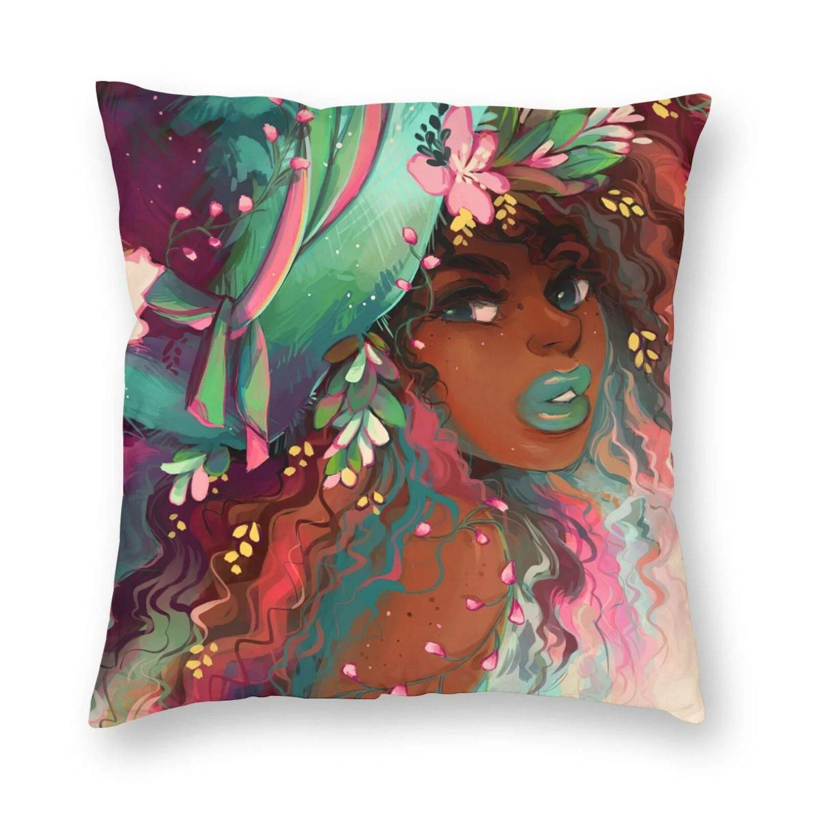African American Girl Polyester Modern Design Hidden Zipper Square Pillow Suitable For Bed Sofa Living Room Car Office 18*18 Inc
African American Girl Polyester Modern Design Hidden Zipper Square Pillow Suitable For Bed Sofa Living Room Car Office 18*18 Inc