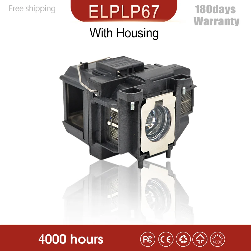 EB S02 S11 S12 W12 W16 W16SK X12 X14 X14G EH TW550 EX3210 лампой ELP67 V13H010L67 для E/PSON|Лампы проекторов| |