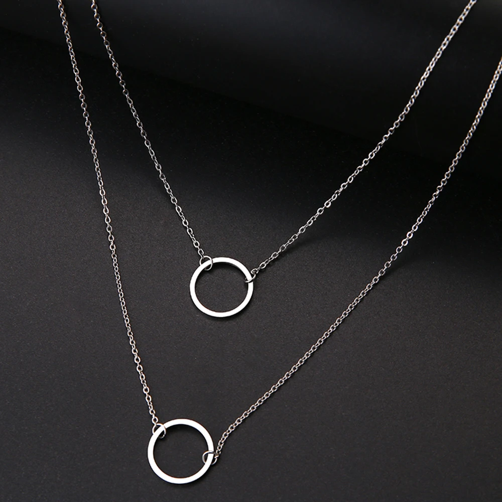 DOTIFI For Women Double Round Geometric Pendant Necklace Stainless Steel Gold and Silver Color Jewelry Gift
DOTIFI For Women Double Round Geometric Pendant Necklace Stainless Steel Gold and Silver Color Jewelry Gift