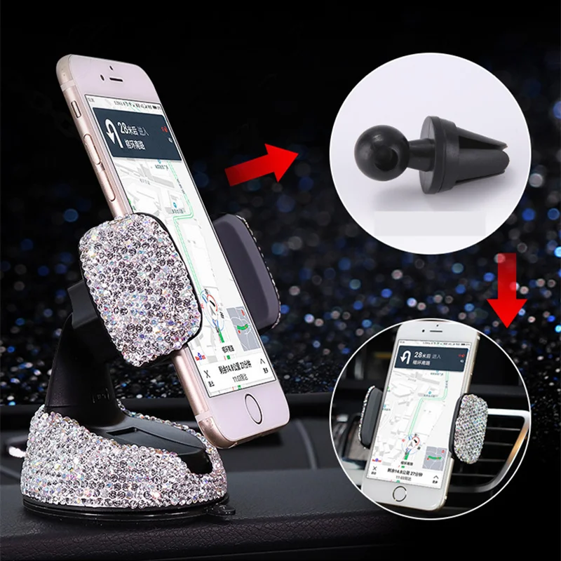Crystal Diamond Car Mobile phone Holder decoration Rhinestones iPhone Smartphone holder Stand Air Vent Clip Stand Accessories
Crystal Diamond Car Mobile phone Holder decoration Rhinestones iPhone Smartphone holder Stand Air Vent Clip Stand Accessories