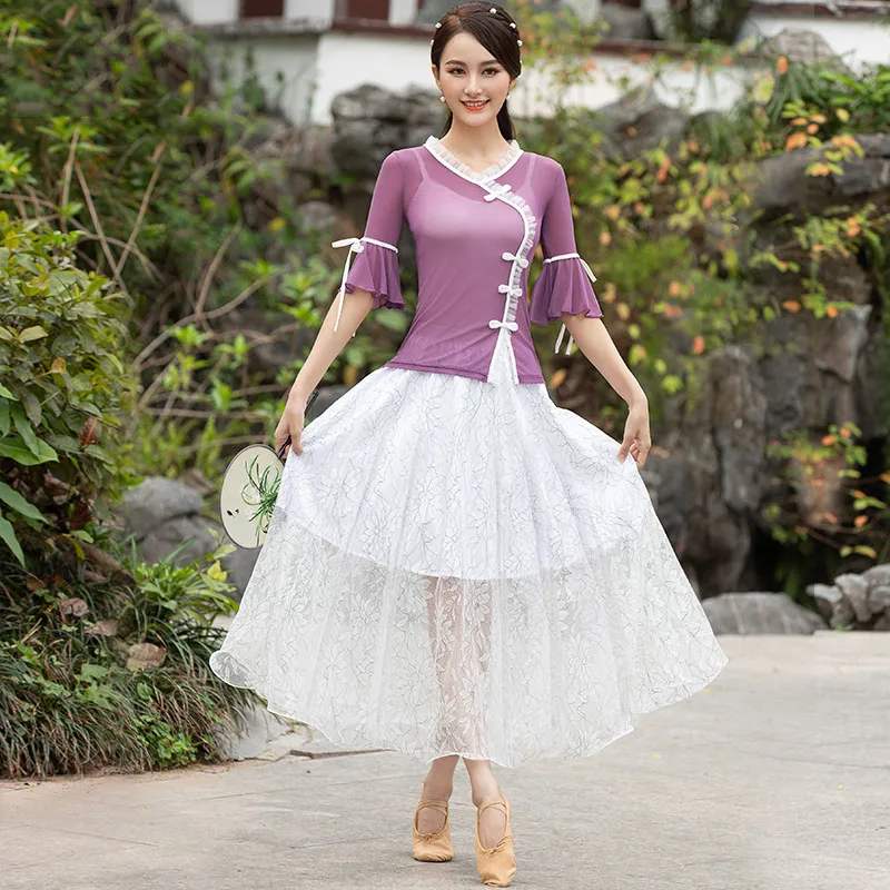 2021 New Chinese Style Classical Dance Performance Stage Clothing Oriental Folk Dance Practice Costumes For Women Adult DQL5464
2021 New Chinese Style Classical Dance Performance Stage Clothing Oriental Folk Dance Practice Costumes For Women Adult DQL5464