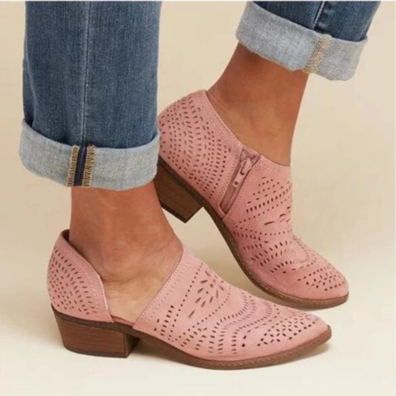 Spring Women Pumps Hollow Out Bohemia sandals Shoes Breathable Flock Zip Female Slip On Low Heels Casual Ladies Fashion Footwea
Spring Women Pumps Hollow Out Bohemia sandals Shoes Breathable Flock Zip Female Slip On Low Heels Casual Ladies Fashion Footwea