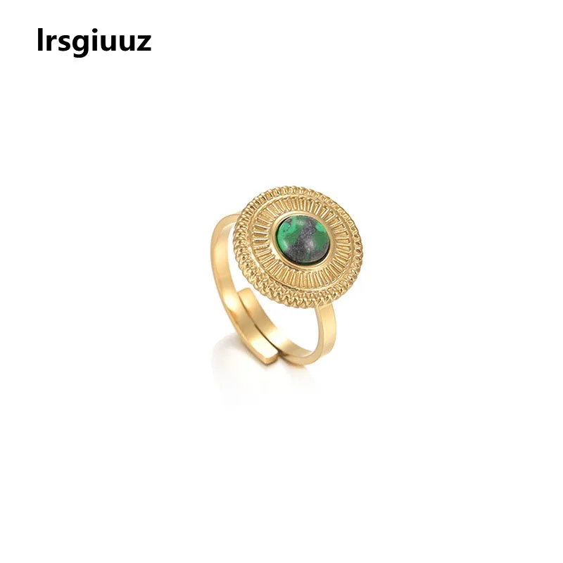 New Gold Opening Finger Rings Jewelry For Women Stainless Steel Handmade Stone Concave Convex Adjustable Ring
New Gold Opening Finger Rings Jewelry For Women Stainless Steel Handmade Stone Concave Convex Adjustable Ring