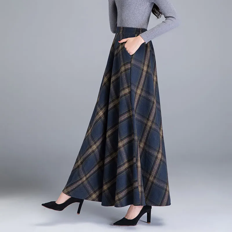Mom High Waist Woolen plaid Skirts 2021 Autumn Winter Women's Plus Size Wool Maxi Skirts Female Fashion Casual Long
Mom High Waist Woolen plaid Skirts 2021 Autumn Winter Women's Plus Size Wool Maxi Skirts Female Fashion Casual Long