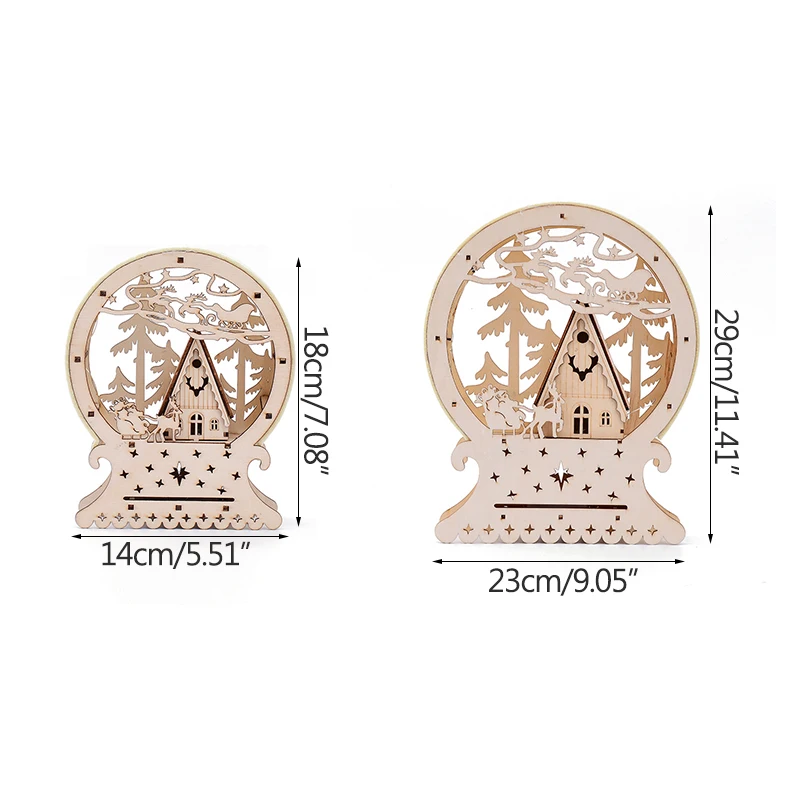 Creative Christmas Gifts Hollow Wooden Carving Ornaments Home Decoration Art Crafts LED Lights Snow House New Year Gifts Child
Creative Christmas Gifts Hollow Wooden Carving Ornaments Home Decoration Art Crafts LED Lights Snow House New Year Gifts Child