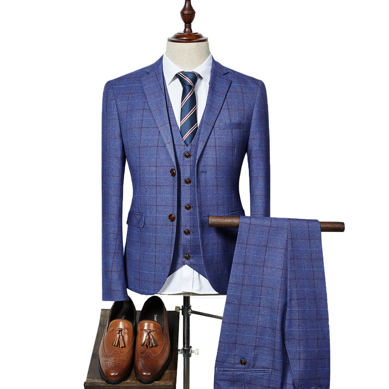 ( Jacket + Vest + Pants ) 2019 New Fashion Boutique Plaid Mens Casual Business Suit Groom Wedding Dress Formal Slim Plaid Suit
( Jacket + Vest + Pants ) 2019 New Fashion Boutique Plaid Mens Casual Business Suit Groom Wedding Dress Formal Slim Plaid Suit