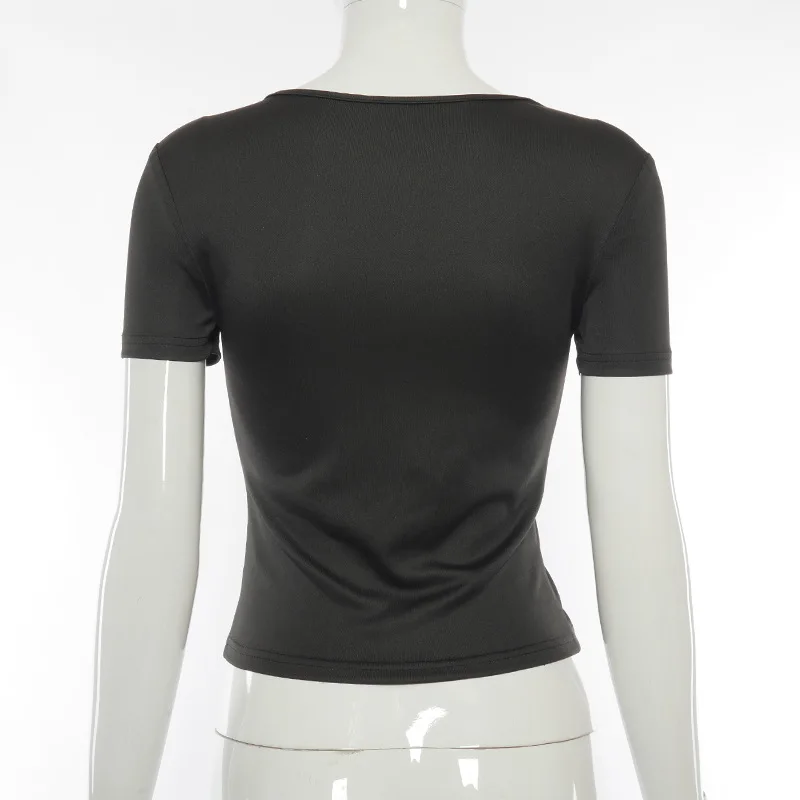 E-girl Vintage Bandage Corset Tops Y2K Streetwear Square Neck Short Sleeve Black T-shirts Mall Goth Lace-up Tees Fashion 
E-girl Vintage Bandage Corset Tops Y2K Streetwear Square Neck Short Sleeve Black T-shirts Mall Goth Lace-up Tees Fashion