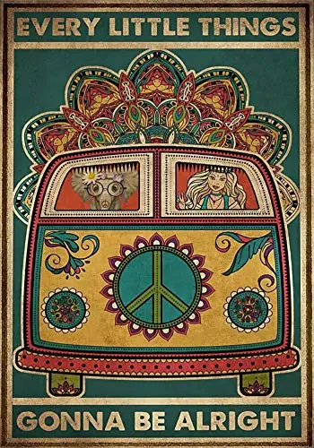 Hippie Bus Every Little Things Gonna Be Alright Tin Sign Poster Art Wall Decor Retro Metal Sign Vintage Sign for Home Coffee Wa
Hippie Bus Every Little Things Gonna Be Alright Tin Sign Poster Art Wall Decor Retro Metal Sign Vintage Sign for Home Coffee Wa