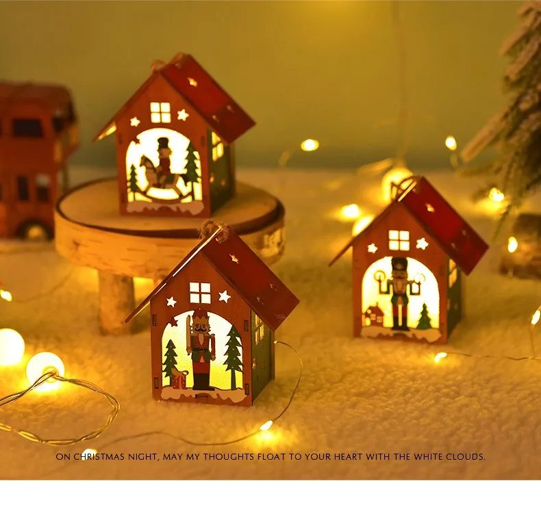 Christmas Luminous Cabin Christmas Wooden House Glittery LED Light Home Decoration Fairy Night Lamp Pendant Prop Led Gift
Christmas Luminous Cabin Christmas Wooden House Glittery LED Light Home Decoration Fairy Night Lamp Pendant Prop Led Gift