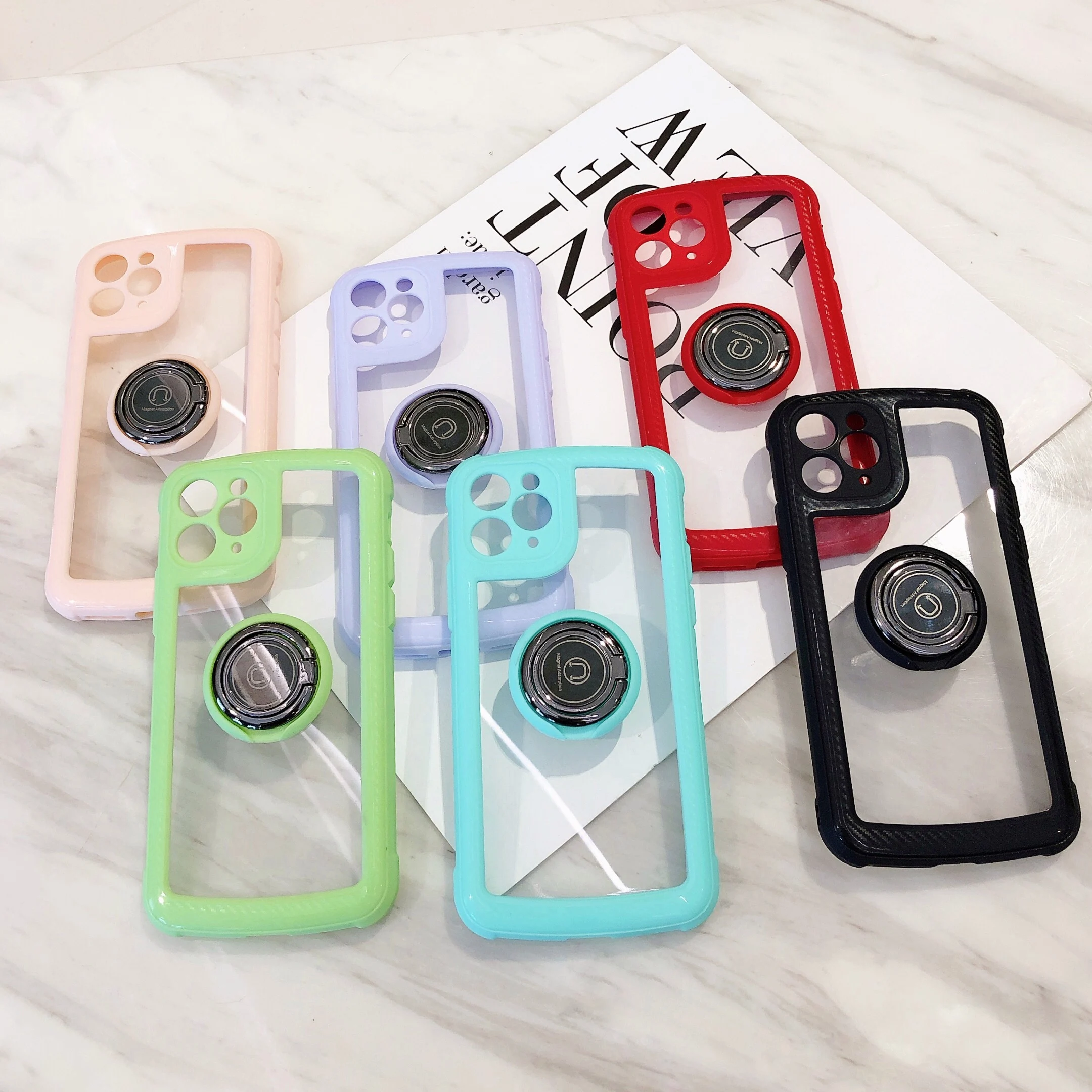 Shockproof Slim Fit With finger ring Clear Airbag Military Grade Phone Cases Bulk Armor Case For iPhone 11 11Pro Max mobile case
Shockproof Slim Fit With finger ring Clear Airbag Military Grade Phone Cases Bulk Armor Case For iPhone 11 11Pro Max mobile case