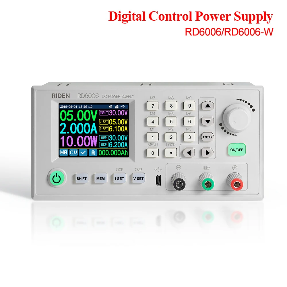 RD6006/RD6006-W Digital Control Switch Adjustable Power Supply DC Stabilized Power Adapter Buck Module Monitoring Power Supply
RD6006/RD6006-W Digital Control Switch Adjustable Power Supply DC Stabilized Power Adapter Buck Module Monitoring Power Supply