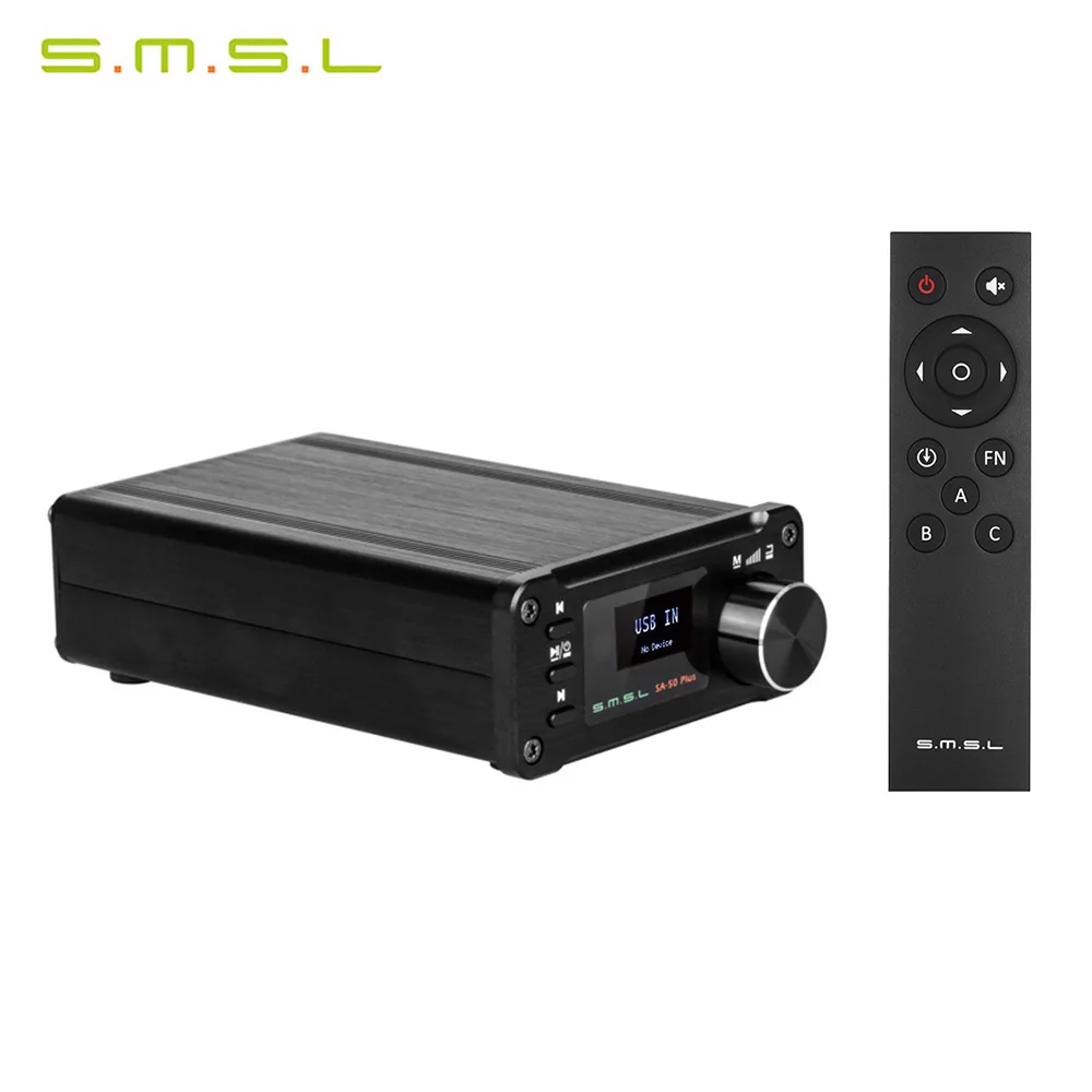 

Цифровой аудиоусилитель S.M.S.L SA-50 PLUS, музыкальный плеер, поддержка карт памяти/USB/оптического входа, беспроводной адаптер дистанционного упр...