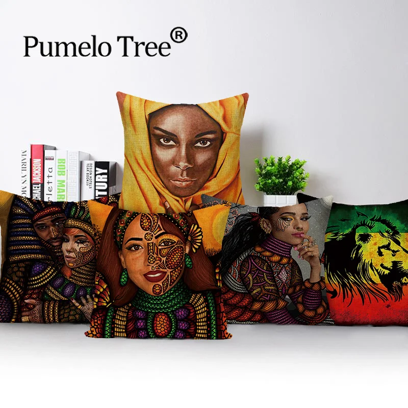 Indian Portrait throw pillows Case African Woman home decor Bed cushions cover Ethnicity decoration pillowcases housse coussin
Indian Portrait throw pillows Case African Woman home decor Bed cushions cover Ethnicity decoration pillowcases housse coussin