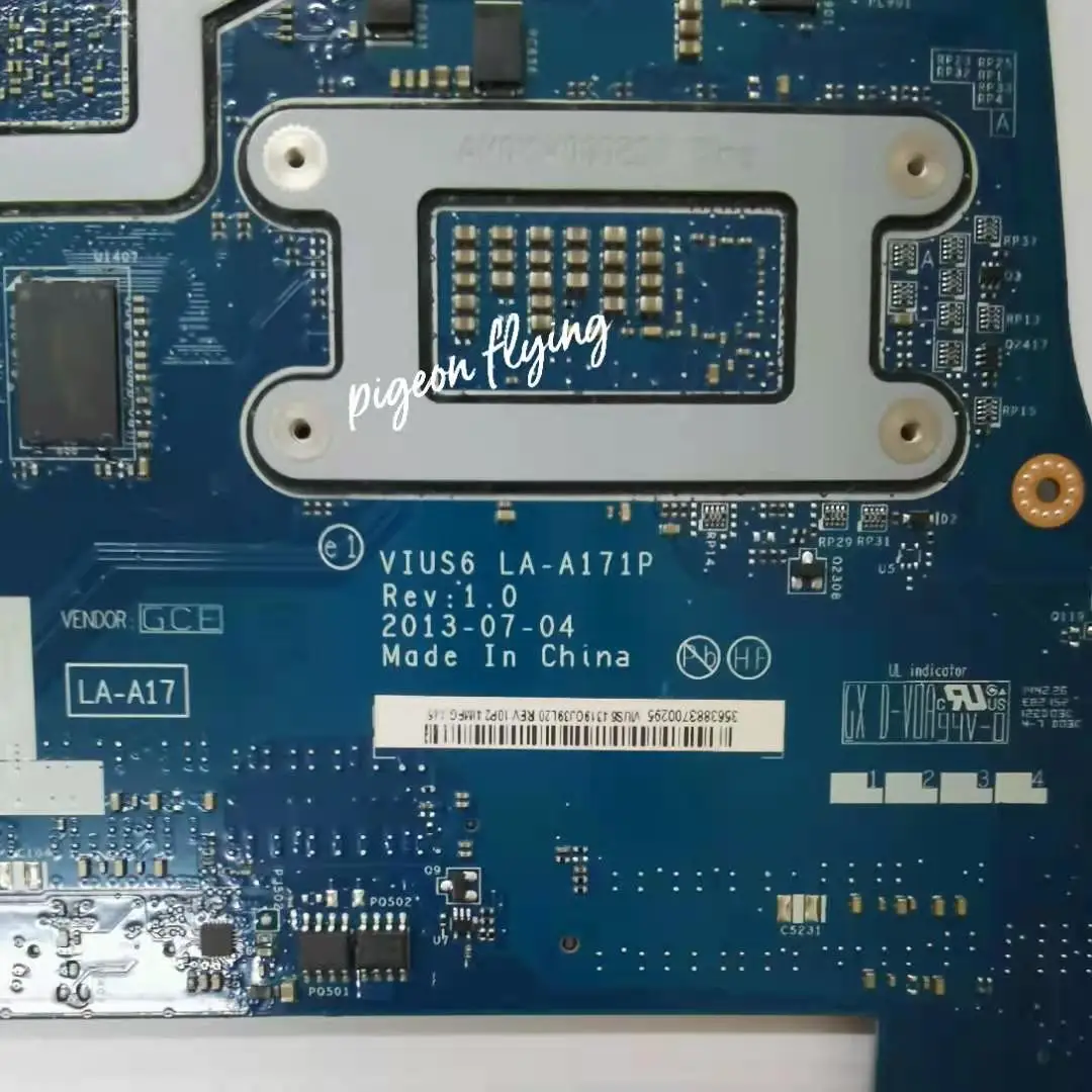 VIUS6 LA-A171P Laptop Motherboard For Lenovo Thinkpad S540 S5-S540 Motherboard CPU I7-4500U/I7-4510U GPU 2G 100% Tested
VIUS6 LA-A171P Laptop Motherboard For Lenovo Thinkpad S540 S5-S540 Motherboard CPU I7-4500U/I7-4510U GPU 2G 100% Tested