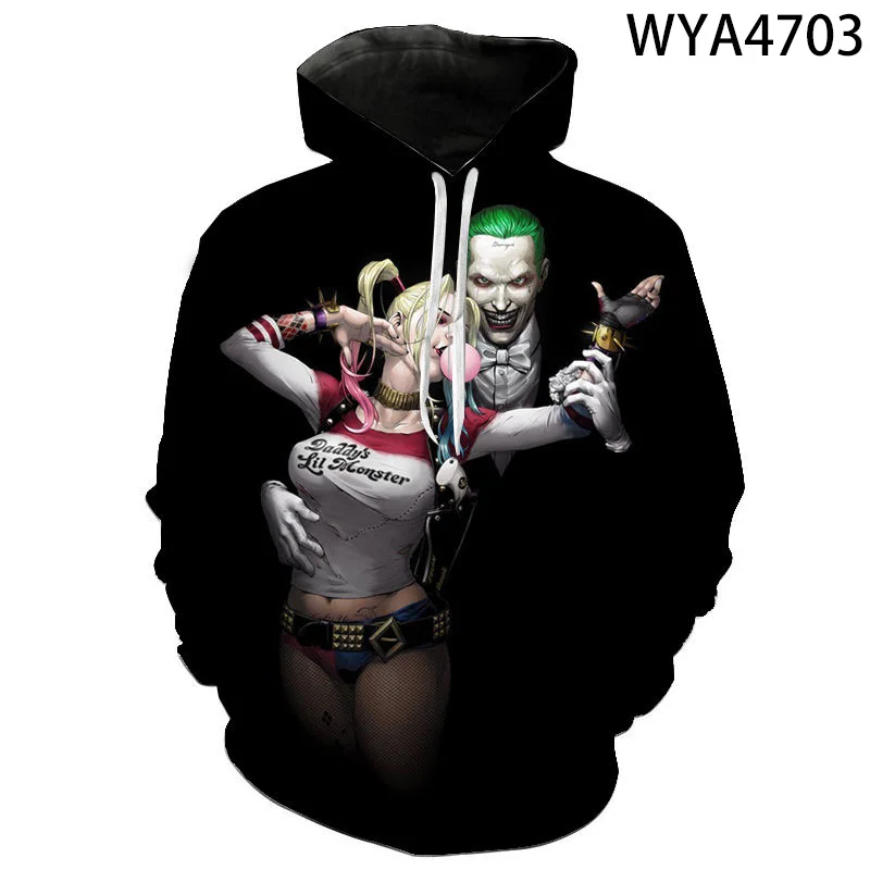 New Hoodies Men Women Children DC Comics Harry Quinn Sweatshirts 3D Printed Pullover Streetwear Fashion Boy Girl Kids Jacket 
New Hoodies Men Women Children DC Comics Harry Quinn Sweatshirts 3D Printed Pullover Streetwear Fashion Boy Girl Kids Jacket