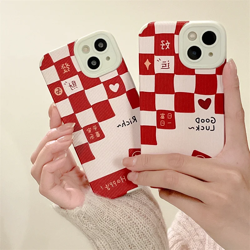 Cute Red White Grid Phone Case For Huawei Honor 30 Lite V30 Pro Play 3 4 5 8x 9x X10 X20 50 Enjoy 9 10 Plus 10E 10S 20 SE Cover
Cute Red White Grid Phone Case For Huawei Honor 30 Lite V30 Pro Play 3 4 5 8x 9x X10 X20 50 Enjoy 9 10 Plus 10E 10S 20 SE Cover