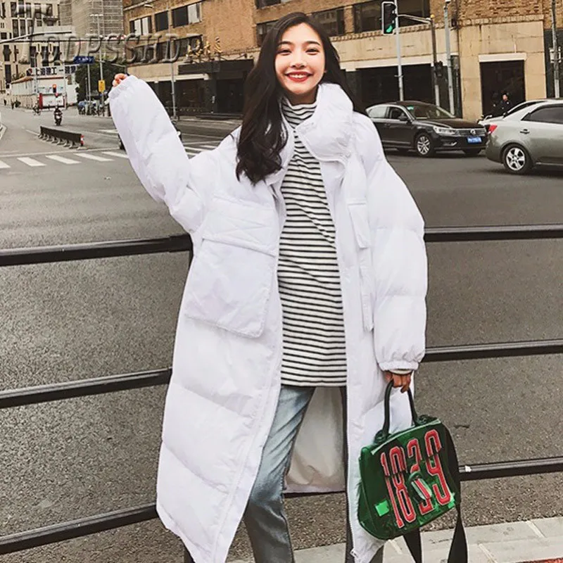 2019 Winter New Korean Women Parkas Black And White Color Long Style Warm Female Overcoat
2019 Winter New Korean Women Parkas Black And White Color Long Style Warm Female Overcoat