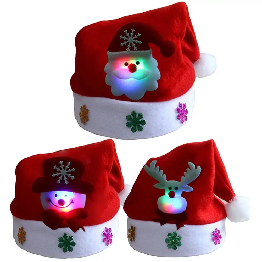 Merry Christmas Hat LED Light Up Cap Santa Claus Snowman Elk Hat Xmas for Kids Children Adult Xmas Gift Photography Accessories
Merry Christmas Hat LED Light Up Cap Santa Claus Snowman Elk Hat Xmas for Kids Children Adult Xmas Gift Photography Accessories