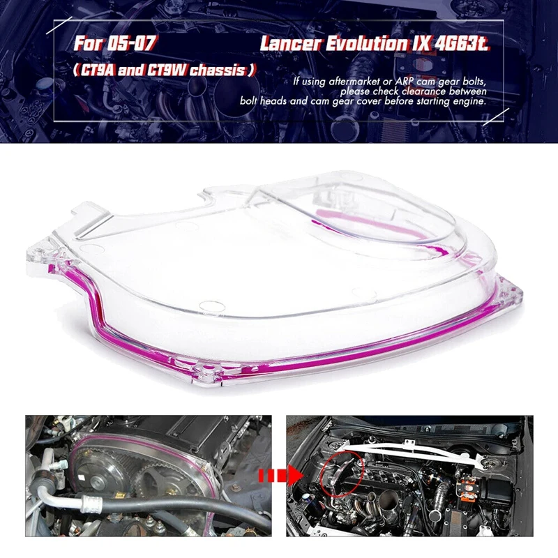 Прозрачная крышка ремня ГРМ для Mitsubishi Lancer Evolution EVO 9 IX Mivec 4G63 05-07
Прозрачная крышка ремня ГРМ для Mitsubishi Lancer Evolution EVO 9 IX Mivec 4G63 05-07