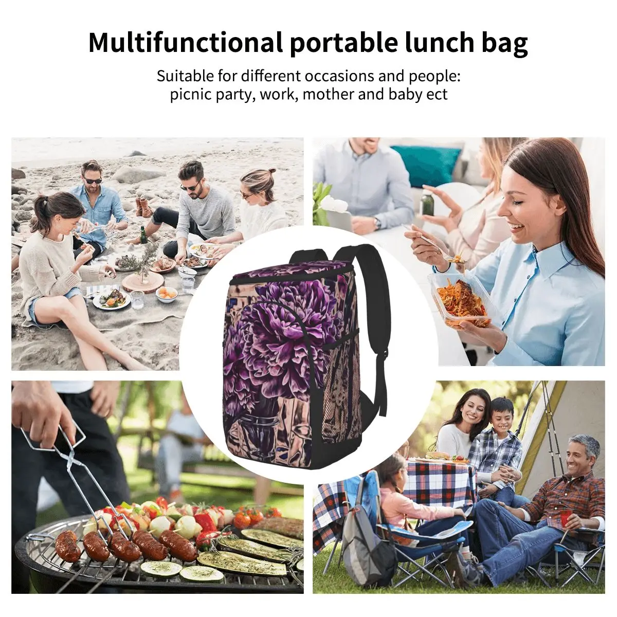 15L Refrigerator Bag Soft Large Insulated Cooler Backpack Thermal Isothermal Fridge Travel Beach Beer Bag Illustration Peonies
15L Refrigerator Bag Soft Large Insulated Cooler Backpack Thermal Isothermal Fridge Travel Beach Beer Bag Illustration Peonies
