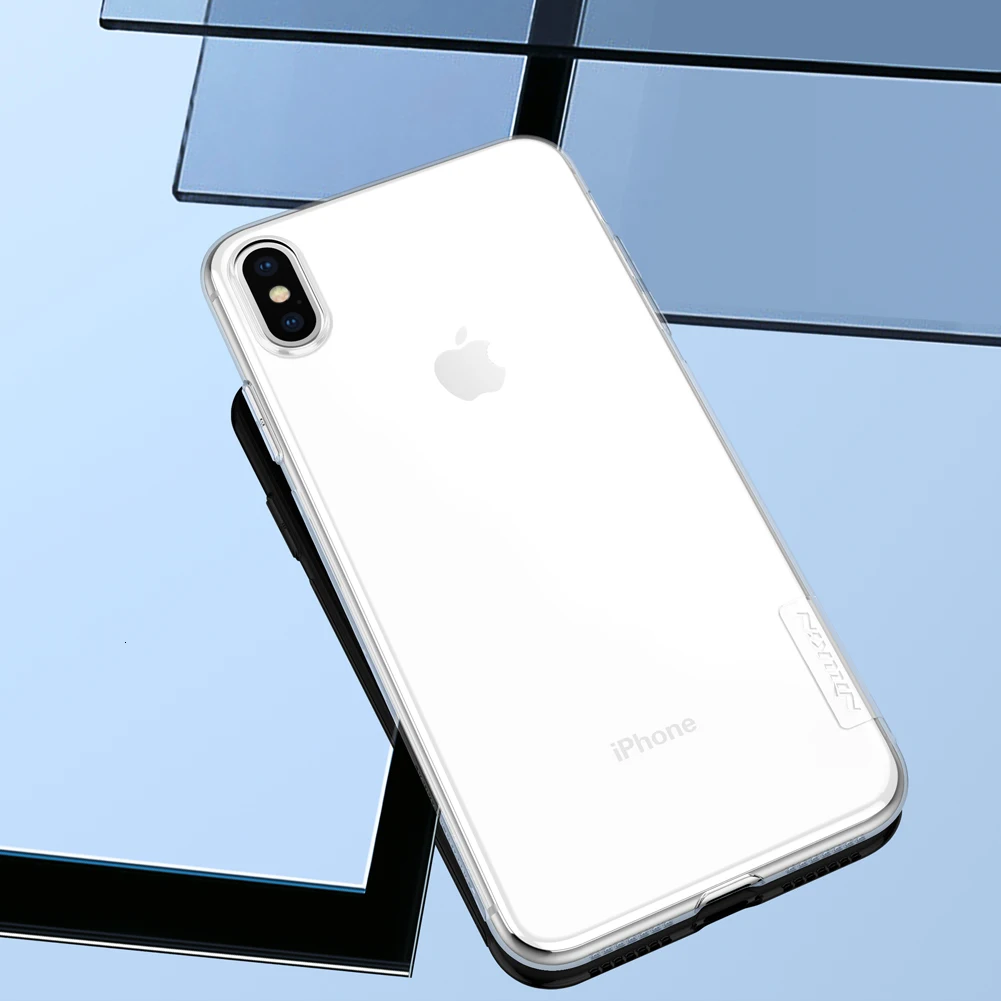 Чехол из ТПУ для iPhone Xs Max NILLKIN Прозрачная силиконовая Мягкая задняя крышка Apple X XS
