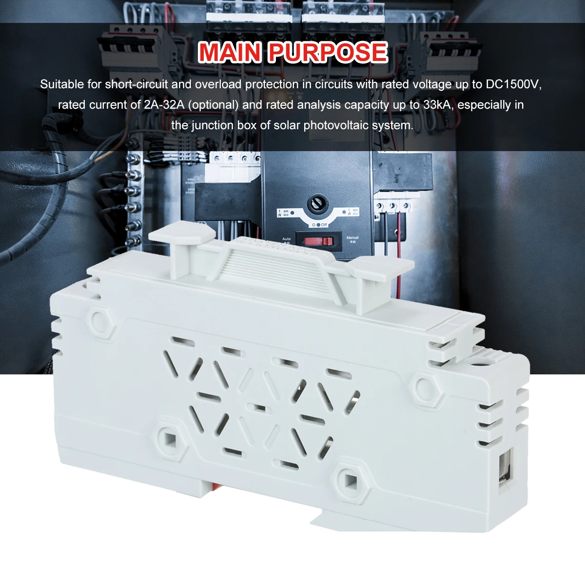 KKmoon 12Pcs DC1500V Photovoltaic Fuse 1085 Fuse Holder Fuse Box for Protection of Solar Photovoltaic System Base and 32A
KKmoon 12Pcs DC1500V Photovoltaic Fuse 1085 Fuse Holder Fuse Box for Protection of Solar Photovoltaic System Base and 32A