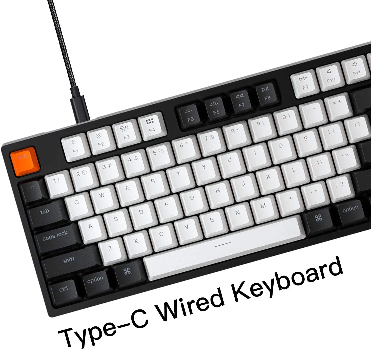 Проводная Механическая клавиатура Keychron C1 A 87 клавиш с белой подсветкой для Windows и